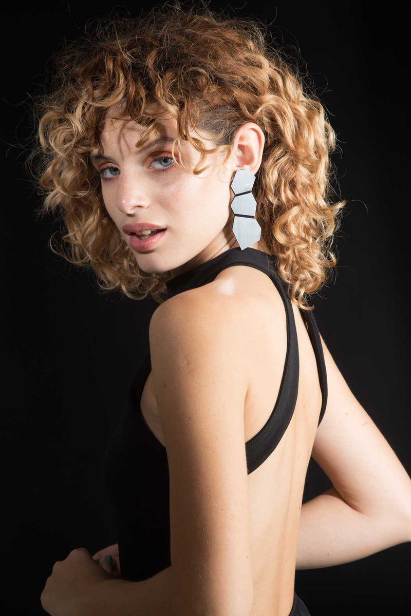 Greta Earrings - Polygon - Large
