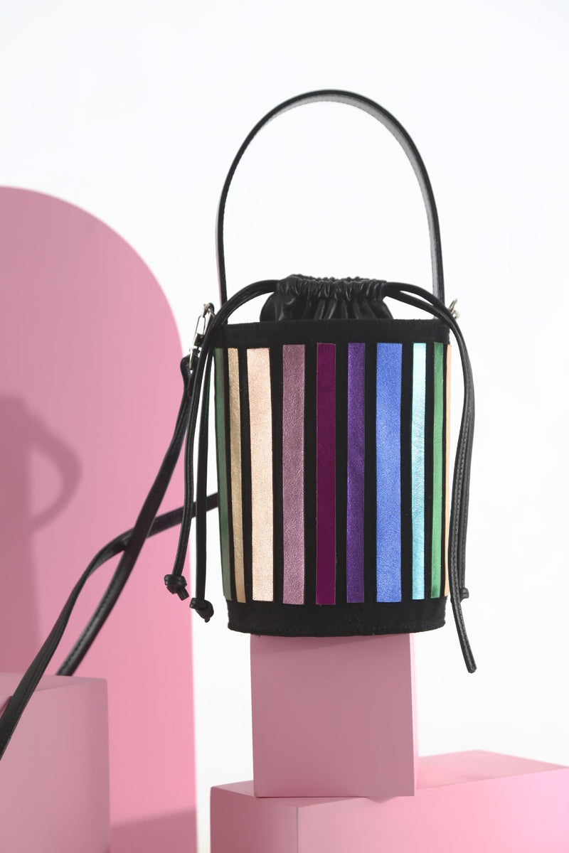 Pre-Venta - Bolso Rainbow Bucket Leather Bag - Colores Arcoíris