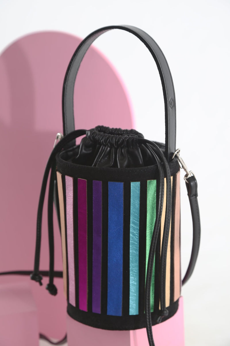 Pre-Venta - Bolso Rainbow Bucket Leather Bag - Colores Arcoíris