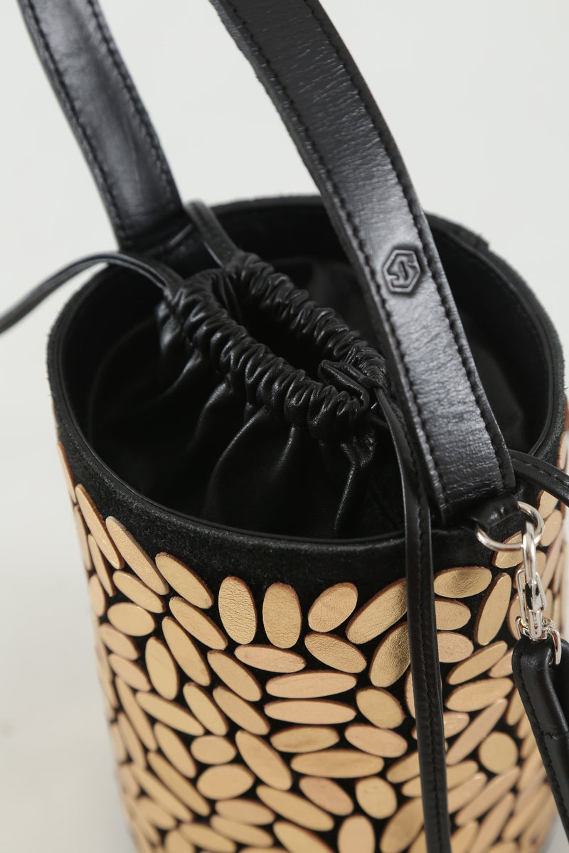Pre Venta - Bolso Emma Bucket Leather Bag - Oro