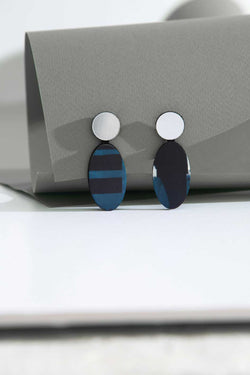 Iris Earrings - Abstract Print