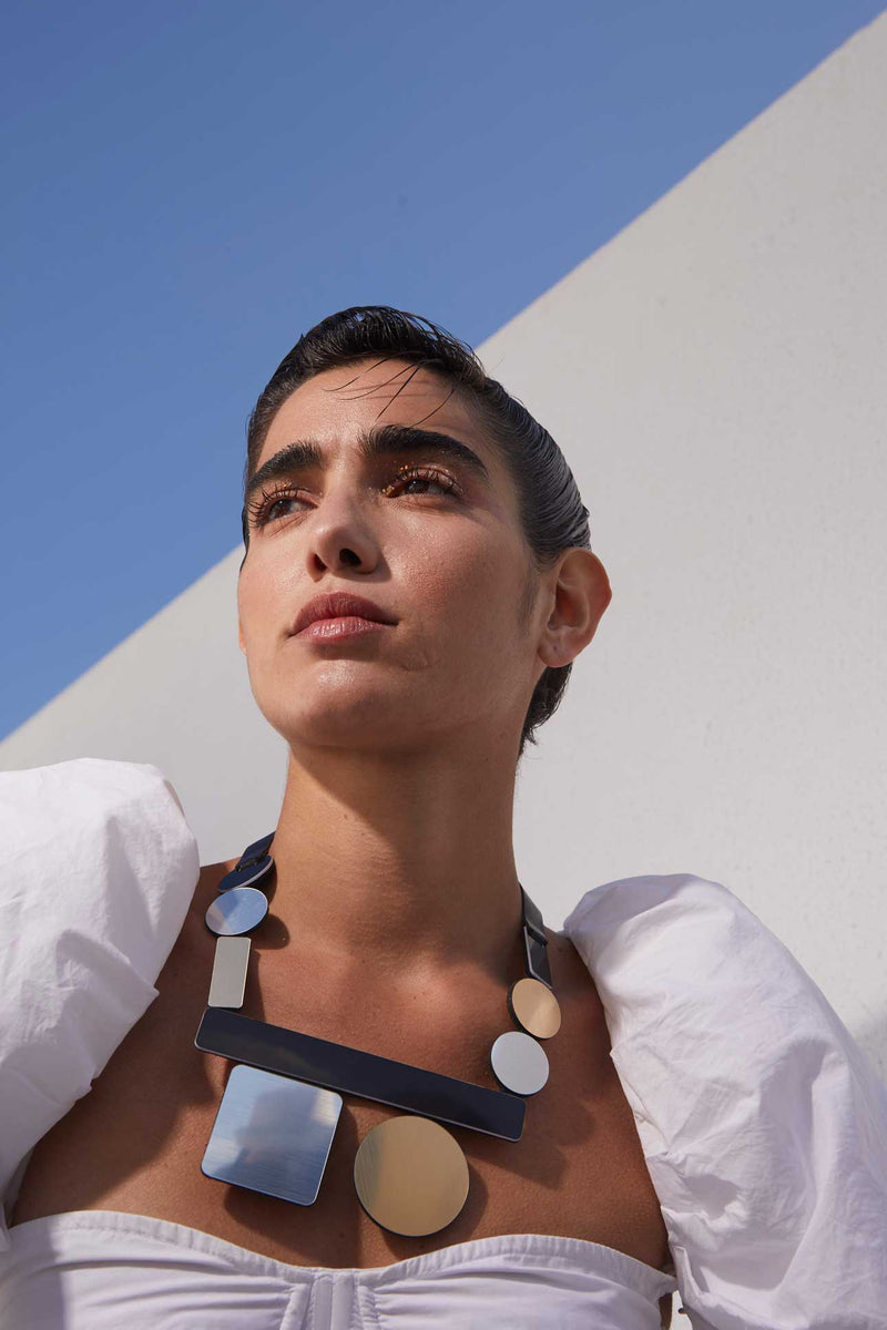 Bauhaus Necklace - Square/Circle