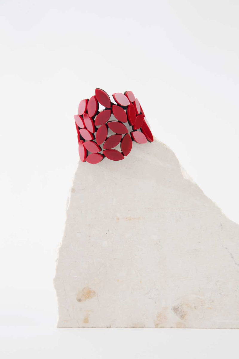 Brazalete Kate Leaves - Rojo