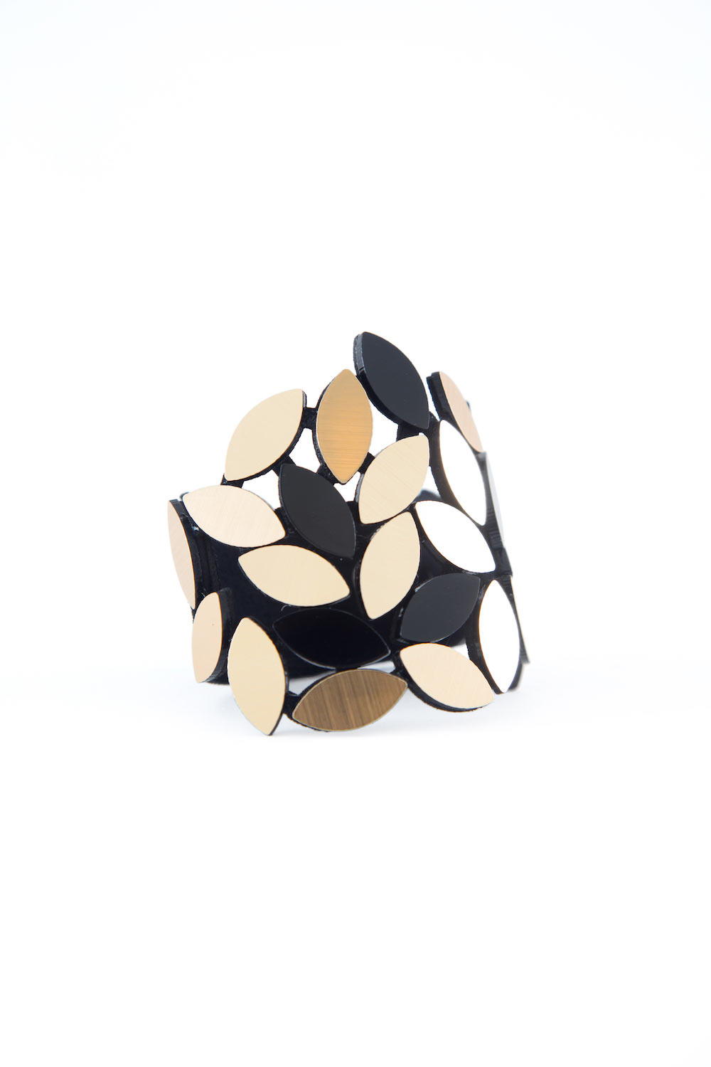 Bracelet Kate Leaves - Noir et Or