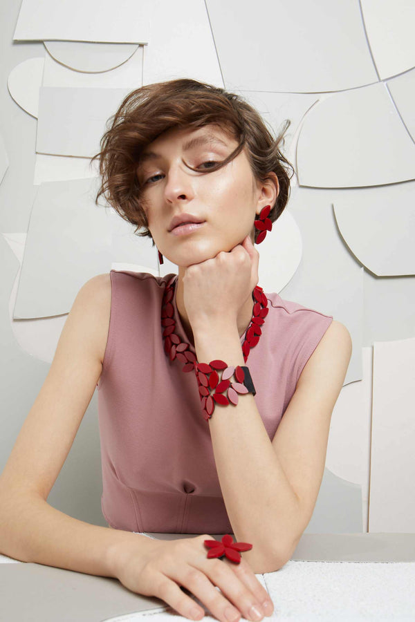 Kate Leaves Armband - Rot