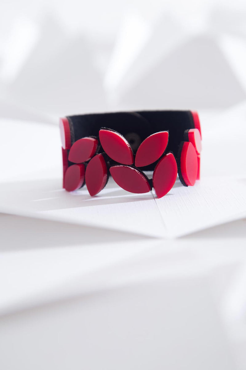 Brazalete Kate Leaves - Rojo