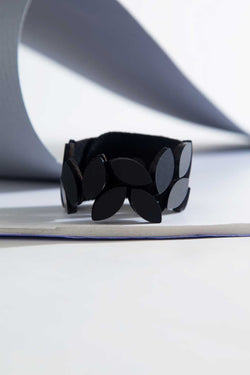 Kate Leaves Armband klein - Schwarz