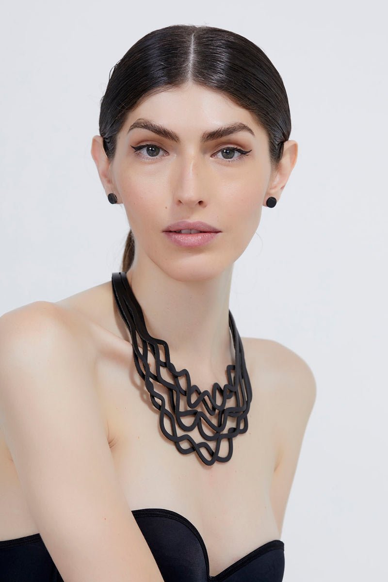 Curves Duo-Halskette - Total Black