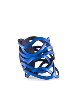 Curves Duo Manschettenarmband - Metallic Blau