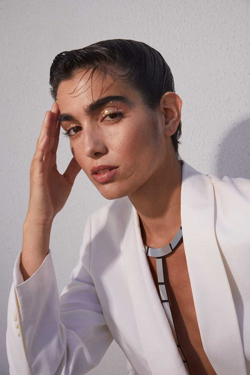 Collier Mies Y - Argent