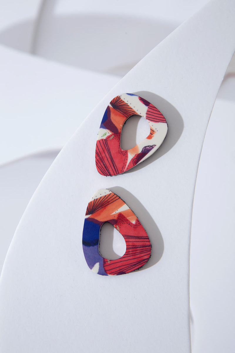 Prints Spring Triangle Earrings