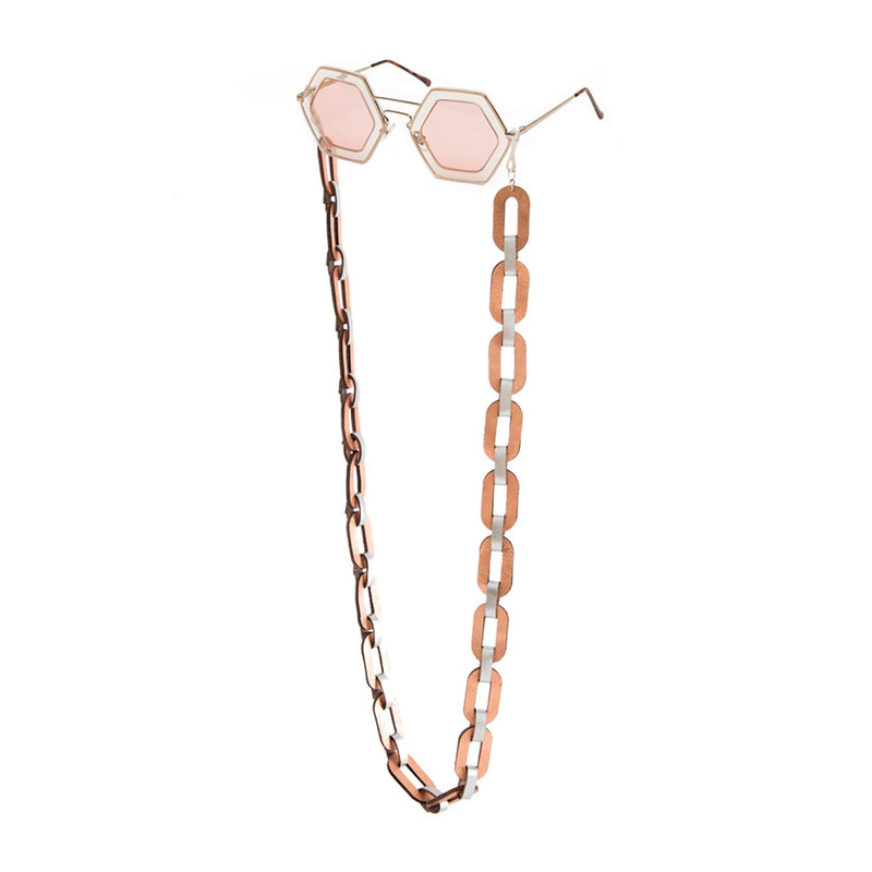 Rainbow Eyeglasses Chain - Silver & Rose Gold