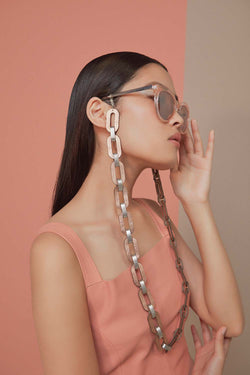 Rainbow Eyeglasses Chain - Silver & Rose Gold