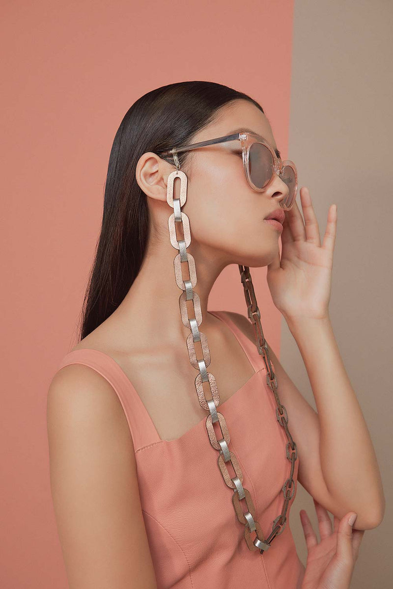 Rainbow Eyeglasses Chain - Silver & Rose Gold