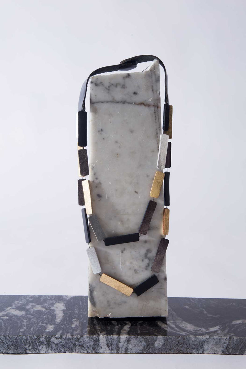 Rainbow Rectangle Necklace Short