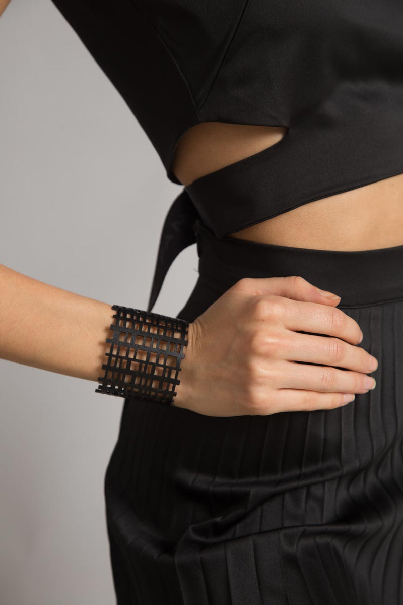 Bracelet manchette Scarlett - Noir