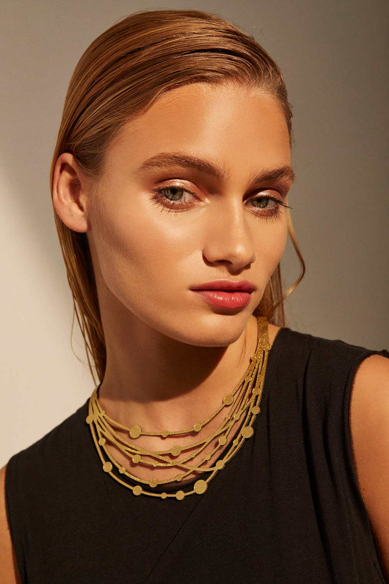 Victoria Threads Necklace - Gold *