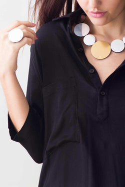 Kaia Necklace Circles - Silver/Gold